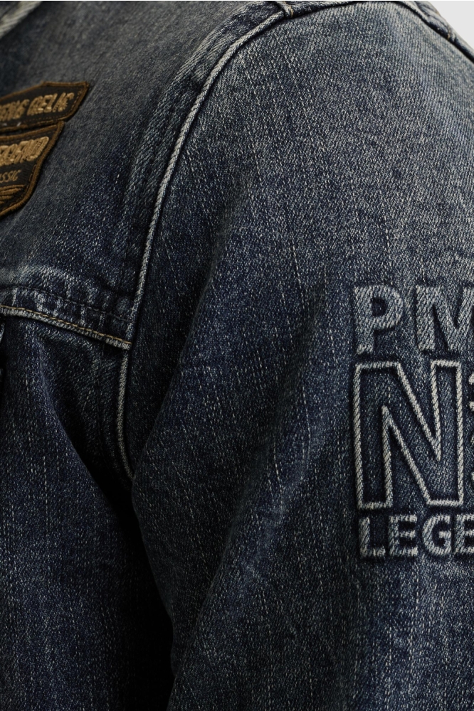 DENIM JACKET MET BADGES PDJ2508715 DOUBLE CROSS VINTAGE